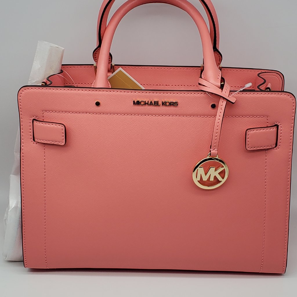 Michael Kors Medium East West Rayne Satchel Grapefruit Pink